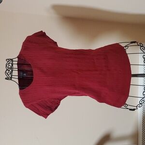 Preview international red cotton short sleeve sweater size M